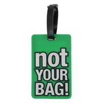 Unique Bargains 1 Pc NOT Pattern Luggage Tag for Travelling Green