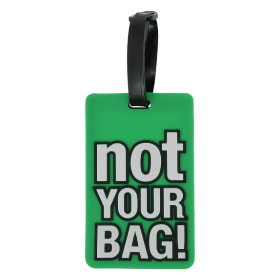 Unique Bargains 1 Pc NOT Pattern Luggage Tag for Travelling Green