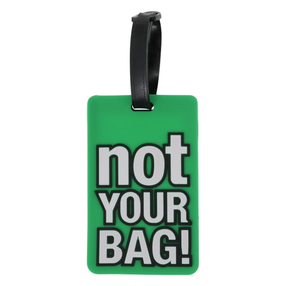 Unique Bargains 1 Pc NOT Pattern Luggage Tag for Travelling Green