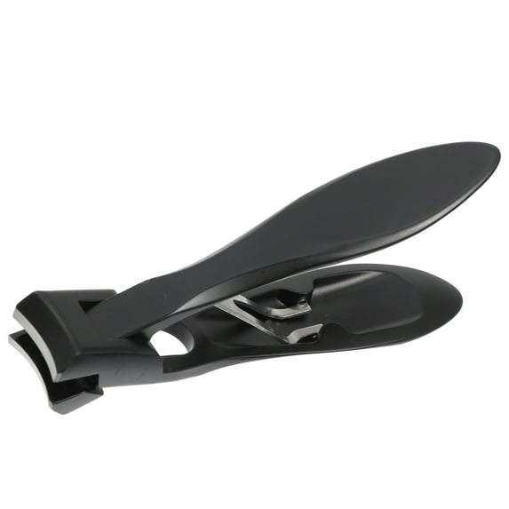 Unique Bargains 1 Pc Nail Clippers Portable Nail Clipper Kit for Thick Nails Black Stainless Steel