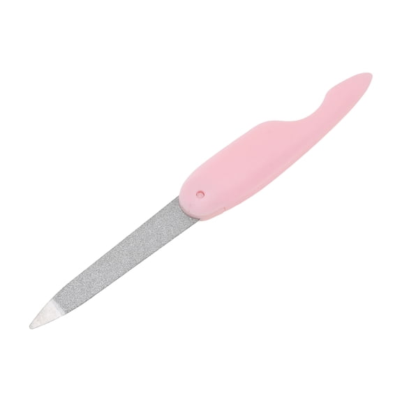 Unique Bargains 1 Pc Nail File Foldable Manicure Tool 5.31" Pink