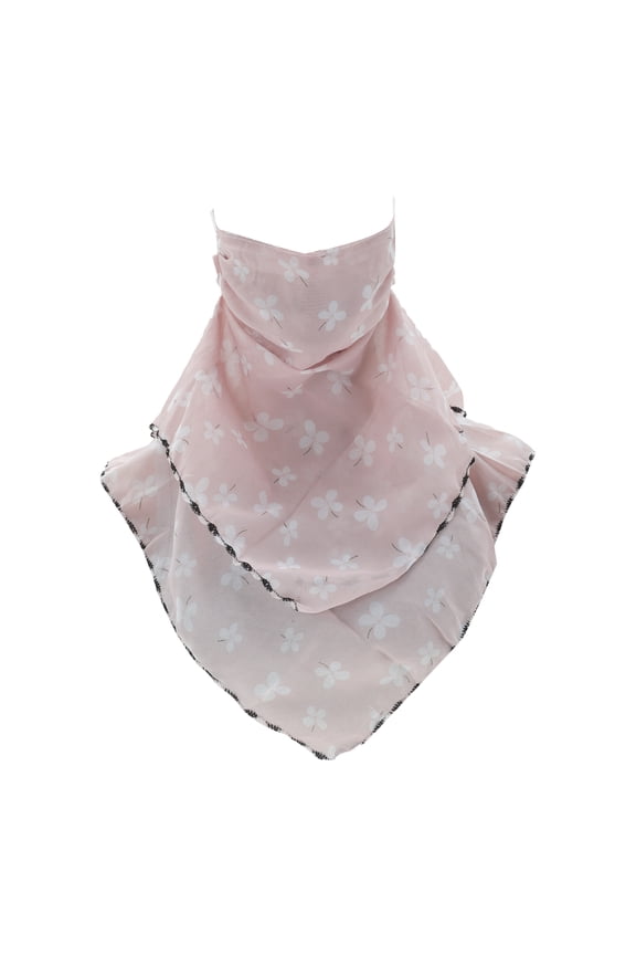 1 Pc Neck Gaiter Floral Print Triangle Earloop Scarf Mask Bandana Butterfly Flower