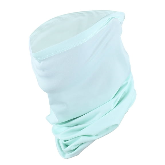 Unique Bargains 1 Pc Neck Gaiter Ice Silk Solid Color Scarf Mask Bandana Light Blue