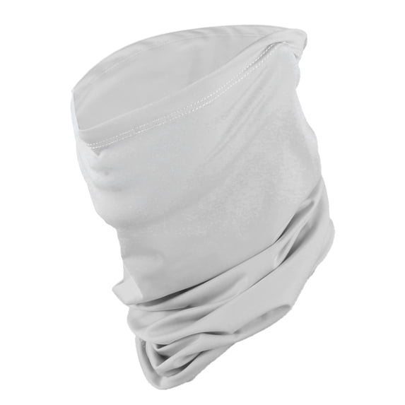 Unique Bargains 1 Pc Neck Gaiter Ice Silk Solid Color Scarf Mask Bandana Light Gray