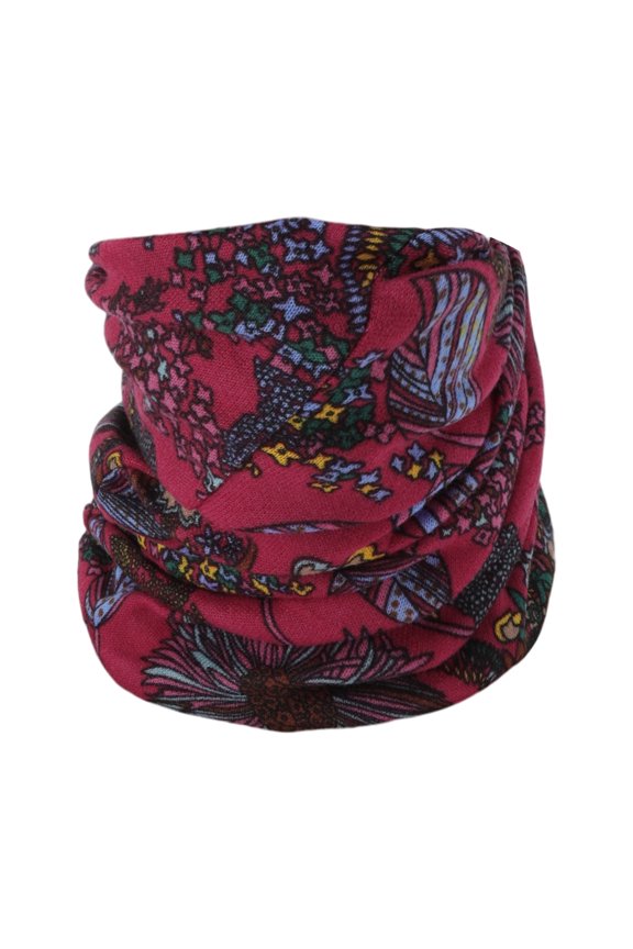 1 Pc Neck Gaiter Soft Flowers Face Cover Wine Red Blue Purple