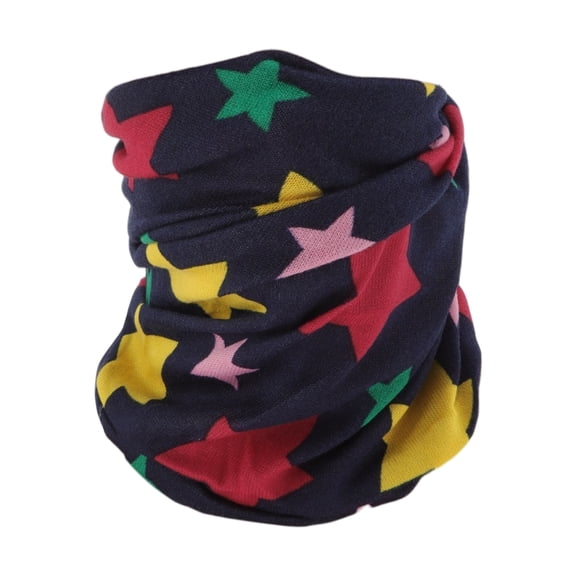 Unique Bargains 1 Pc Neck Gaiter Soft Star Face Cover Dark Blue Red Yellow Green