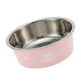 thumbnail image 1 of Unique Bargains 1 Pc Non-Skid Medium Dog Bowl Panda Pattern for Indoor and Outdoor Pink Stainless Steel Plastic, 1 of 4