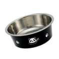 thumbnail image 1 of Unique Bargains 1 Pc Non-Skid Small Dog Bowl Panda Pattern for Indoor and Outdoor Black Stainless Steel Plastic, 1 of 4