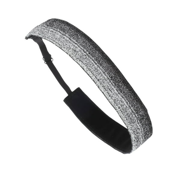 Unique Bargains 1 Pc Non Slip Headband Dance Shining Headband for Sport Black White