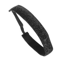 Unique Bargains 1 Pc Non Slip Headband Dance Shining Headband for Sport Black