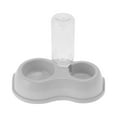 thumbnail image 1 of Unique Bargains 1 Pc Non-slip Double Bowl Dog Bowl for Indoor and Outdoor Camping Plastic Gray, 1 of 4