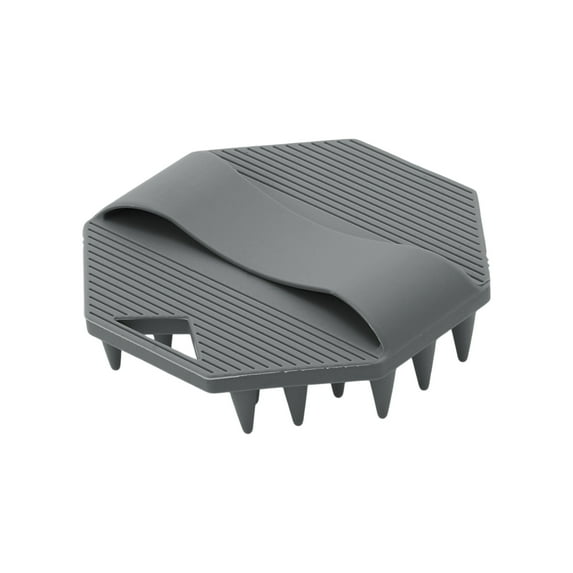 Unique Bargains 1 Pc Octagonal Hair Shampoo Brush for Head Massage 3.54"x0.83" Gray