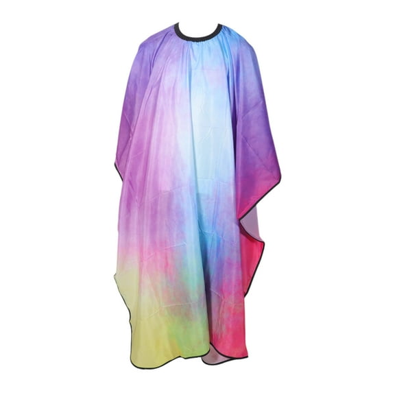 Unique Bargains 1 Pc Ombre Hair Cut Barber Cape for Hair Cut Blue Pink
