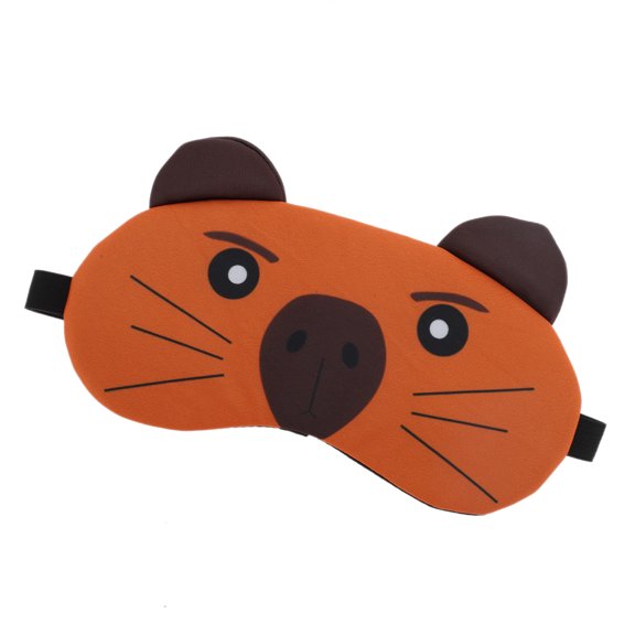 Unique Bargains 1 Pc Orange Cartoon Pattern Sleep Mask Soft Eye Shade Cover for Light