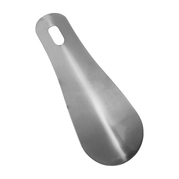 Unique Bargains 1 Pc Oval Style Hangable Shoe Horn for Shoe 3.94"x1.5" Silver Tone