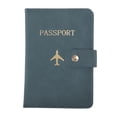thumbnail image 1 of Unique Bargains 1 Pc Passport Holder Button Design Passport Sleeve Blue, 1 of 5
