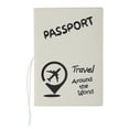 thumbnail image 1 of Unique Bargains 1 Pc Passport Holder Durable Airplane Location Marker Document Holder for Travel White, 1 of 5