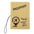 thumbnail image 1 of Unique Bargains 1 Pc Passport Holder Durable Airplane Location Marker Document Holder for Travel Yellow, 1 of 5