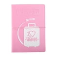 thumbnail image 1 of Unique Bargains 1 Pc Passport Holder Durable Airplane Luggage Print Document Holder for Travel Pink, 1 of 5