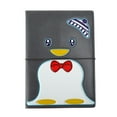 thumbnail image 1 of Unique Bargains 1 Pc Passport Holder Durable Cartoon Little Penguins Document Holder for Travel Black White, 1 of 5