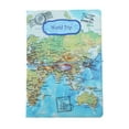 thumbnail image 1 of Unique Bargains 1 Pc Passport Holder Durable Map Design Document Holder for Travel Blue Yellow, 1 of 5