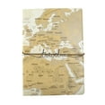 thumbnail image 1 of Unique Bargains 1 Pc Passport Holder Durable Map Design Document Holder for Travel Yellow Brown, 1 of 5