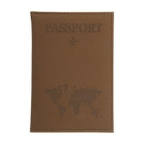 Unique Bargains 1 Pc Passport Holder Frosted Passport Sleeve Dark Brown