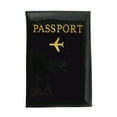 thumbnail image 1 of Unique Bargains 1 Pc Passport Holder Glossy Passport Sleeve Black, 1 of 5