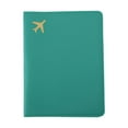 thumbnail image 1 of Unique Bargains 1 Pc Passport Holder Gold-stamped Airplane Pattern Passport Sleeve Green, 1 of 5