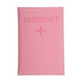 thumbnail image 1 of Unique Bargains 1 Pc Passport Holder Letter Airplane Pattern Passport Sleeve Pink, 1 of 5