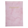 thumbnail image 1 of Unique Bargains 1 Pc Passport Holder Marble Pattern Passport Sleeve Pink, 1 of 5