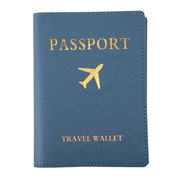 Unique Bargains 1 Pc Passport Holder Portable Passport Sleeve Blue