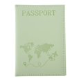 thumbnail image 1 of Unique Bargains 1 Pc Passport Holder Print Portable Passport Sleeve Light Green, 1 of 5