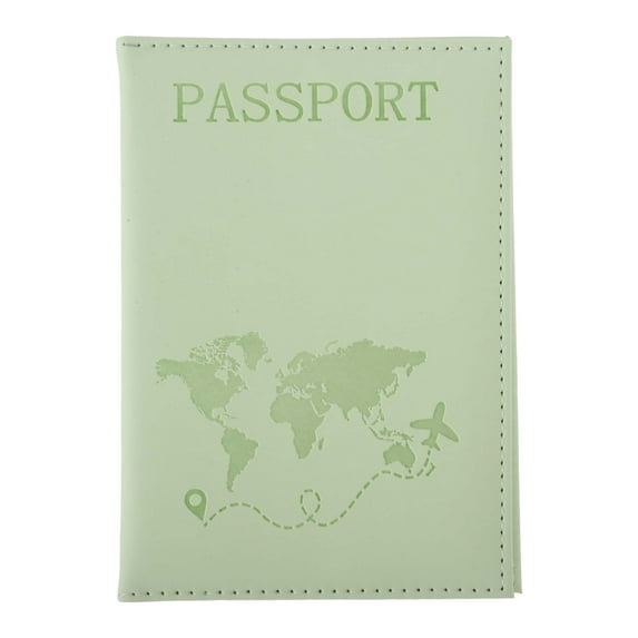 Unique Bargains 1 Pc Passport Holder Print Portable Passport Sleeve Light Green