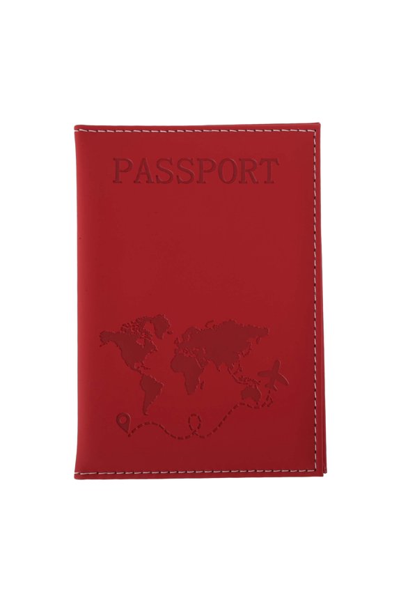 1 Pc Passport Holder Print Portable Passport Sleeve Red