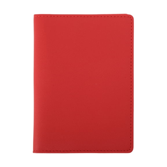 Unique Bargains 1 Pc Passport Holder Solid Extensive Card Slots Passport Sleeve Red