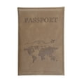 thumbnail image 1 of Unique Bargains 1 Pc Passport Holder Textured Letter Passport Sleeve Camel, 1 of 5