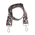thumbnail image 1 of Unique Bargains 1 Pc Pattern Bright Silver Tone Hook Handbag Strap for Dating Black White Red Polyester, 1 of 5