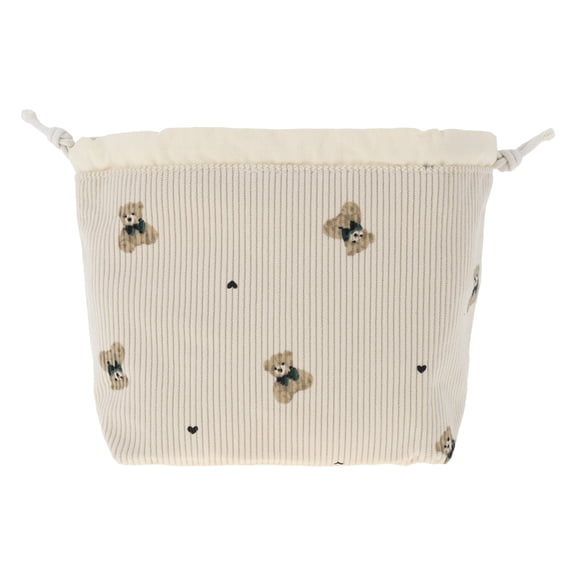 Unique Bargains 1 Pc Pattern Design Drawstring Makeup Bag Khaki Polyester