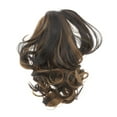 thumbnail image 1 of Unique Bargains 1 Pc Pear Blossom Roll Wig Hair Clips for Hair Extension 11.81" Length Brown Black, 1 of 6