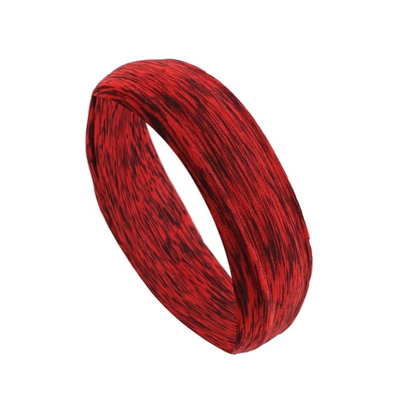 Unique Bargains 1 Pc Perspiration-Wicking Headband for Yoga Black Red