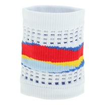 Unique Bargains 1 Pc Perspiration-wicking Wrist Sweatbands Breathable Sweatbands Wristband Cycling White Blue
