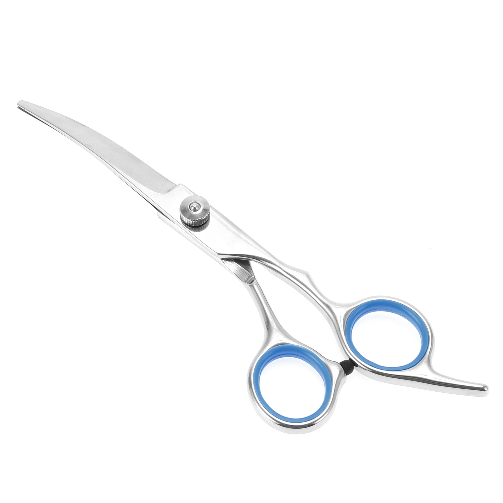 Unique Bargains 1 Pc Pet Grooming Scissors for Pets Shop 5.5 Inches Silver Tone Blue