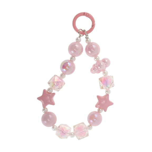 Unique Bargains 1 Pc Phone Charm Star Cloud Cellphone Charm Pink Clear