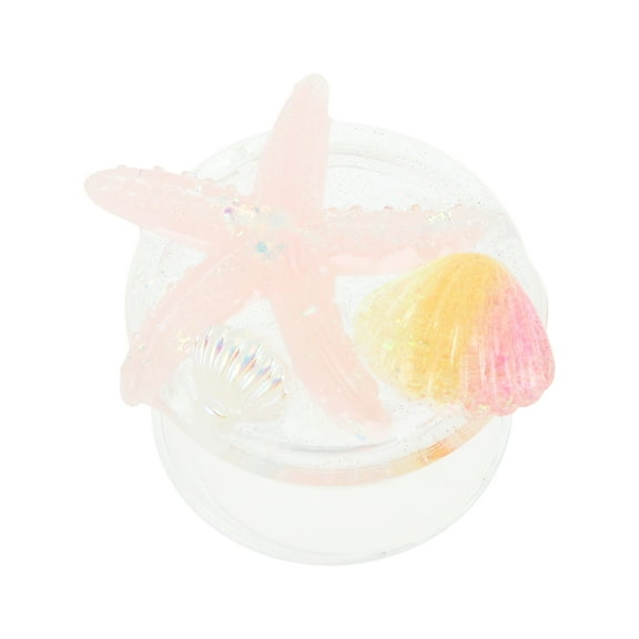 Unique Bargains 1 Pc Phone Grip Durable Sparkle Starfish Shell Phone Stand Pink