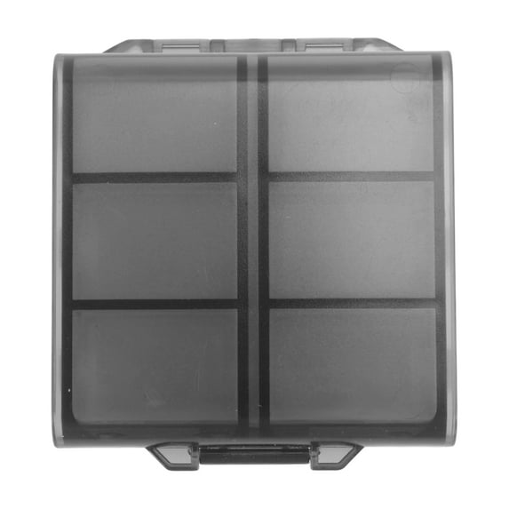 Unique Bargains 1 Pc Pill Case 12 Grid Pill Box Matt Black