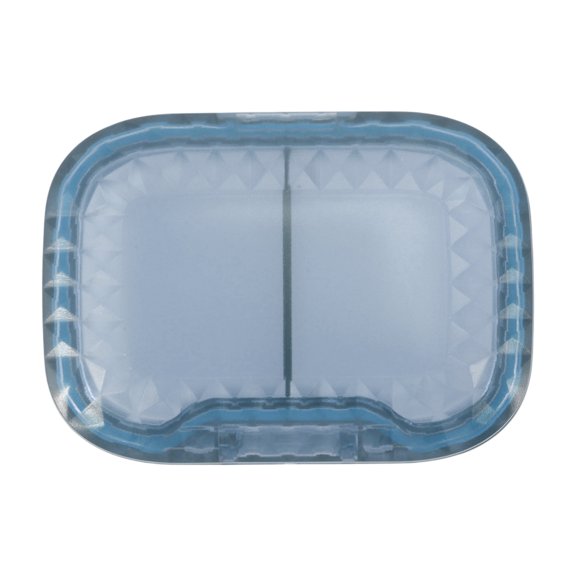 Unique Bargains 1 Pc Pill Case 2 Grid Mini Pill Box Clear Blue