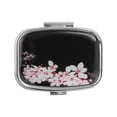 thumbnail image 1 of Unique Bargains 1 Pc Pill Case 2 Grid Rectangular Pill Box Black, 1 of 6