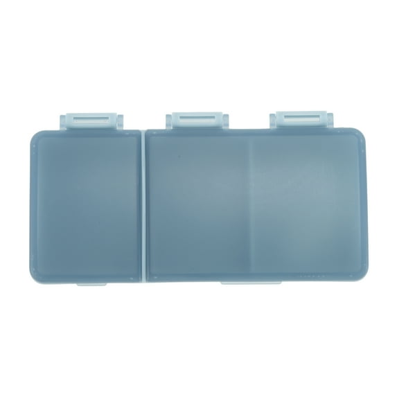 Unique Bargains 1 Pc Pill Case 3 Grid Design Pill Box Blue
