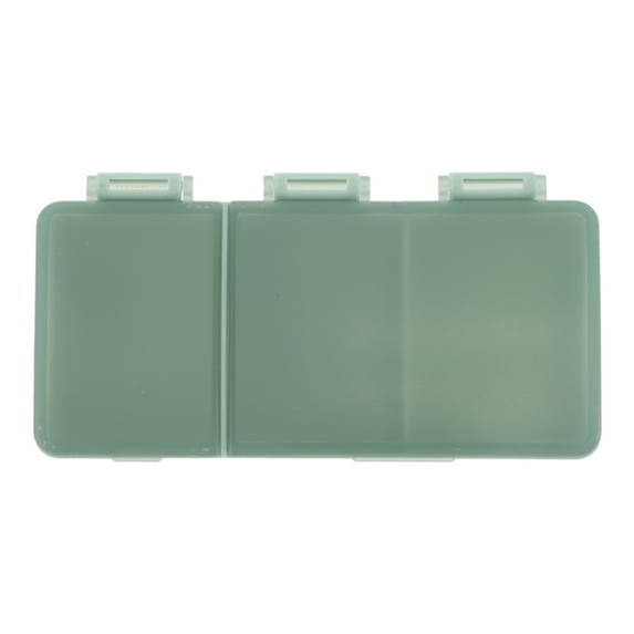 Unique Bargains 1 Pc Pill Case 3 Grid Design Pill Box Green